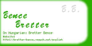 bence bretter business card